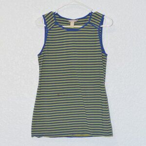 Womens Banana Republic Green and Blue Striped Tank Top Size M